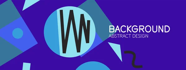 Abstracte achtergrond. Blokken, lijnen, driehoeken, cirkels samenstelling. Techno of business concept voor behang, banner, achtergrond, landing page — Stockvector