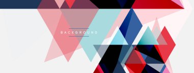 Mozaik üçgenler geometrik arkaplan. Tekno veya iş konsepti, duvar kağıdı, afiş, arkaplan, iniş sayfası deseni