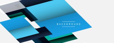 Vektör arkaplanı. Gölge efektli soyut örtüşen renk çizgileri tasarımı. Duvar kağıdı afişi için resim arkaplanı veya iniş sayfası