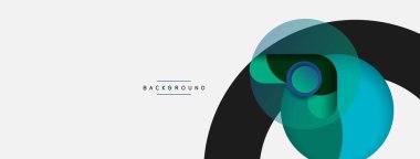 Yaratıcı geometrik duvar kağıdı. Asgari soyut arkaplan. Duvar kağıdı arkaplanı veya iniş sayfası için daire bileşimi vektör çizimi