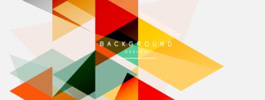 Renkli üçgen bileşimi, geometrik soyut arkaplan. Tekno veya iş konsepti, duvar kağıdı, afiş, arkaplan, iniş sayfası deseni