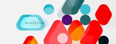 Soyut yuvarlak geometrik şekiller ve daireler. Duvar kağıdı, afiş, arkaplan veya iniş için moda tekno iş şablonu