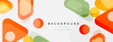 Soyut yuvarlak geometrik şekiller ve daireler. Duvar kağıdı, afiş, arkaplan veya iniş için moda tekno iş şablonu