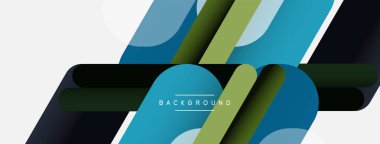 Soyut arkaplan. Yuvarlak şekiller, gri arkaplanda çizgiler. Duvar kağıdı afişi veya iniş sayfası için vektör illüstrasyonu