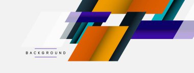 Vektör arkaplanı. Gölge efektli soyut örtüşen renk çizgileri tasarımı. Duvar kağıdı afişi için resim arkaplanı veya iniş sayfası