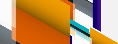 Vektör arkaplanı. Gölge efektli soyut örtüşen renk çizgileri tasarımı. Duvar kağıdı afişi için resim arkaplanı veya iniş sayfası