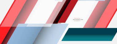 Vektör arkaplanı. Gölge efektli soyut örtüşen renk çizgileri tasarımı. Duvar kağıdı afişi için resim arkaplanı veya iniş sayfası