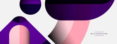 Geometrik soyut arkaplan. Duvar kağıdı arkaplanı veya iniş sayfası için yuvarlak şekiller, daireler, satır bileşimi