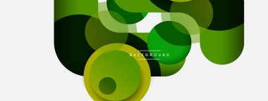 Vektör yuvarlak şekilli daireler minimum geometrik arkaplan. Duvar kağıdı afişi veya iniş sayfası için vektör illüstrasyonu