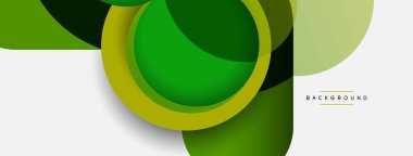 Vektör yuvarlak şekilli daireler minimum geometrik arkaplan. Duvar kağıdı afişi veya iniş sayfası için vektör illüstrasyonu