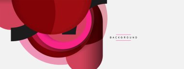 Yaratıcı geometrik duvar kağıdı. Asgari soyut arkaplan. Duvar kağıdı arkaplanı veya iniş sayfası için daire bileşimi vektör çizimi