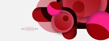 Çember ve yuvarlak şekiller soyut arkaplan. Duvar kağıdı afişi veya iniş sayfası için vektör illüstrasyonu