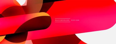 Yuvarlak şekiller daireler ve diğer geometrik şekiller. Duvar kağıdı afişi arkaplan kartı veya iniş sayfası için vektör illüstrasyonu