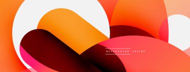 Yuvarlak şekiller daireler ve diğer geometrik şekiller. Duvar kağıdı afişi arkaplan kartı veya iniş sayfası için vektör illüstrasyonu