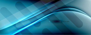 Soyut arkaplan - çizgiler ışık ve gölgelerle oluşturuldu. Teknoloji ya da iş dijital şablonu. Dinamik arkaplan ile basit akışkan renk gradyanı