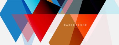 Mozaik üçgenler geometrik arkaplan. Tekno veya iş konsepti, duvar kağıdı, afiş, arkaplan, iniş sayfası deseni