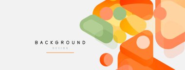 Soyut yuvarlak geometrik şekiller ve daireler. Duvar kağıdı, afiş, arkaplan veya iniş için moda tekno iş şablonu