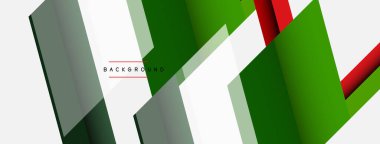 Vektör arkaplanı. Gölge efektli soyut örtüşen renk çizgileri tasarımı. Duvar kağıdı afişi için resim arkaplanı veya iniş sayfası