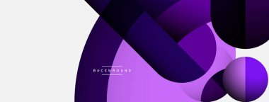 Geometrik soyut arkaplan. Duvar kağıdı arkaplanı veya iniş sayfası için yuvarlak şekiller, daireler, satır bileşimi