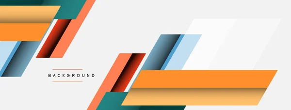 Achtergrond. Geometrische diagonale vierkante vormen en lijnen abstracte compositie. Vector illustratie voor behang banner achtergrond of landing page — Stockvector