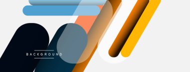 Soyut arkaplan. Yuvarlak şekiller, gri arkaplanda çizgiler. Duvar kağıdı afişi veya iniş sayfası için vektör illüstrasyonu