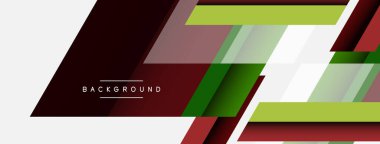 Vektör arkaplanı. Gölge efektli soyut örtüşen renk çizgileri tasarımı. Duvar kağıdı afişi için resim arkaplanı veya iniş sayfası