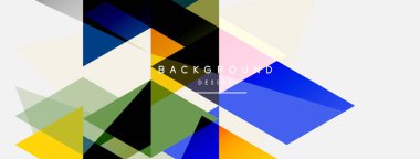 Renkli üçgen bileşimi, geometrik soyut arkaplan. Tekno veya iş konsepti, duvar kağıdı, afiş, arkaplan, iniş sayfası deseni