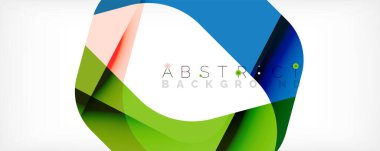 Asgari soyut arkaplan - beyaz üzerine gölge çizgileri ile örtüşen renk şekilleri. Duvar Kağıdı, Sancak, Arkaplan, İniş Sayfası için Vektör İllüstrasyonu