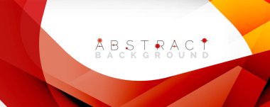 Asgari soyut arkaplan - beyaz üzerine gölge çizgileri ile örtüşen renk şekilleri. Duvar Kağıdı, Sancak, Arkaplan, İniş Sayfası için Vektör İllüstrasyonu