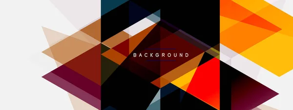 Kleurdriehoeken samenstelling, geometrische abstracte achtergrond. Techno of business concept, patroon voor behang, banner, achtergrond, landing page — Stockvector