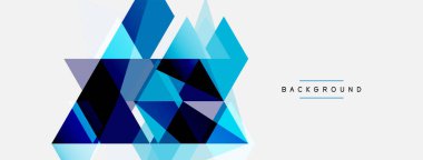 Mozaik üçgenler geometrik arkaplan. Tekno veya iş konsepti, duvar kağıdı, afiş, arkaplan, iniş sayfası deseni