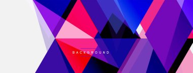 Mozaik üçgenler geometrik arkaplan. Tekno veya iş konsepti, duvar kağıdı, afiş, arkaplan, iniş sayfası deseni