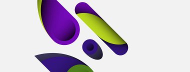 Soyut arkaplan. Minimum geometrik daireler ve koyu gölgeli yuvarlak şekiller. Duvar kağıdı afişi veya arkaplan için moda teknoloji iş şablonu