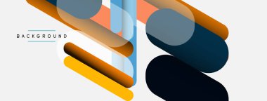 Soyut arkaplan. Yuvarlak şekiller, gri arkaplanda çizgiler. Duvar kağıdı afişi veya iniş sayfası için vektör illüstrasyonu