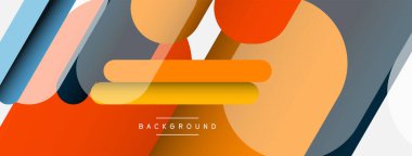 Soyut arkaplan. Yuvarlak şekiller, gri arkaplanda çizgiler. Duvar kağıdı afişi veya iniş sayfası için vektör illüstrasyonu