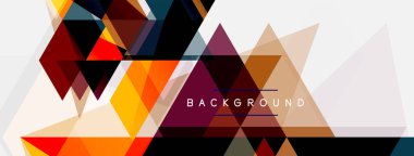 Mozaik üçgenler geometrik arkaplan. Tekno veya iş konsepti, duvar kağıdı, afiş, arkaplan, iniş sayfası deseni