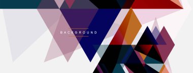 Mozaik üçgenler geometrik arkaplan. Tekno veya iş konsepti, duvar kağıdı, afiş, arkaplan, iniş sayfası deseni