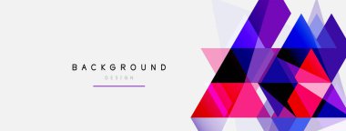 Mozaik üçgenler geometrik arkaplan. Tekno veya iş konsepti, duvar kağıdı, afiş, arkaplan, iniş sayfası deseni