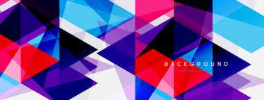 Renkli üçgen bileşimi, geometrik soyut arkaplan. Tekno veya iş konsepti, duvar kağıdı, afiş, arkaplan, iniş sayfası deseni