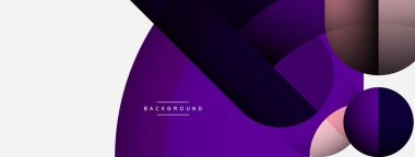 Geometrik soyut arkaplan. Duvar kağıdı arkaplanı veya iniş sayfası için yuvarlak şekiller, daireler, satır bileşimi