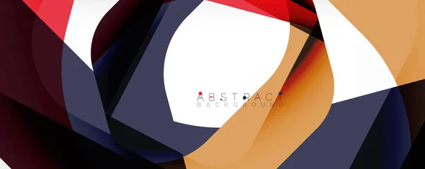 Minimale abstracte achtergrond - kleur overlappende vormen op wit met schaduwlijnen. Vector Illustratie voor Behang, Banner, Achtergrond, Landingspagina — Stockvector