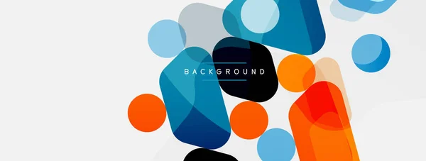 Abstract ronde geometrische vormen en cirkels achtergrond. Trendy techno business template voor behang, banner, achtergrond of landing — Stockvector