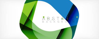 Asgari soyut arkaplan - beyaz üzerine gölge çizgileri ile örtüşen renk şekilleri. Duvar Kağıdı, Sancak, Arkaplan, İniş Sayfası için Vektör İllüstrasyonu