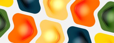 Beyaz arka planda renkli ok şekilleri. Minimum geometrik soyut arkaplan. Duvar kağıdı afişi veya iniş sayfası için vektör illüstrasyonu