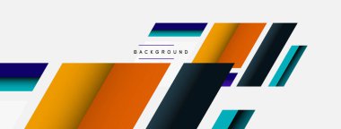 Vektör arkaplanı. Gölge efektli soyut örtüşen renk çizgileri tasarımı. Duvar kağıdı afişi için resim arkaplanı veya iniş sayfası