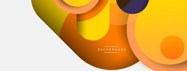 Yaratıcı geometrik duvar kağıdı. Asgari soyut arkaplan. Duvar kağıdı arkaplanı veya iniş sayfası için daire bileşimi vektör çizimi