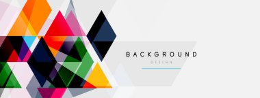 Renkli üçgen bileşimi, geometrik soyut arkaplan. Tekno veya iş konsepti, duvar kağıdı, afiş, arkaplan, iniş sayfası deseni