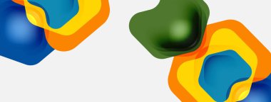 Beyaz arka planda renkli ok şekilleri. Minimum geometrik soyut arkaplan. Duvar kağıdı afişi veya iniş sayfası için vektör illüstrasyonu