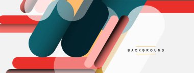 Soyut arkaplan. Yuvarlak şekiller, gri arkaplanda çizgiler. Duvar kağıdı afişi veya iniş sayfası için vektör illüstrasyonu