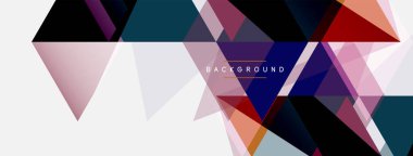 Mozaik üçgenler geometrik arkaplan. Tekno veya iş konsepti, duvar kağıdı, afiş, arkaplan, iniş sayfası deseni